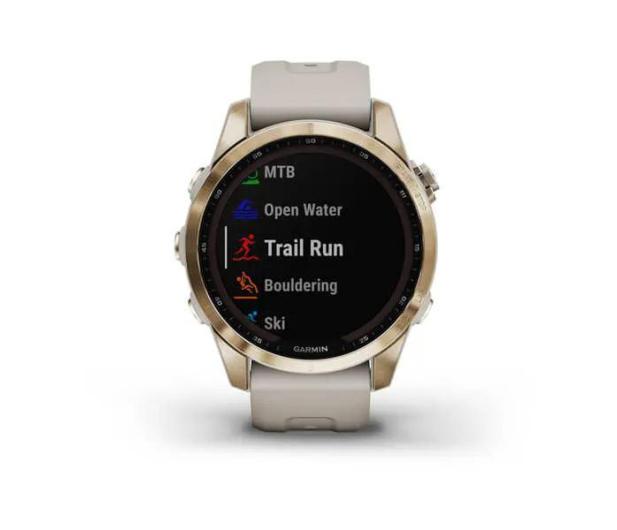 GARMIN Fenix 7S Sapphire Solar Kremowozloty tytan z jasnopiaskowym paskiem 010-02539-21 - 1467053 - zdjęcie 6